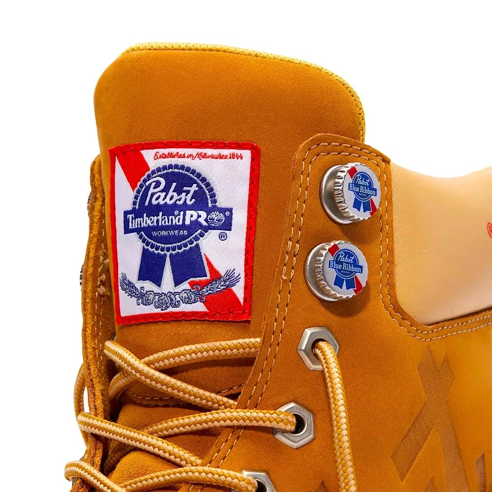 👢🍺 TIMBERLAND PRO X PABST BLUE RIBBON 6” SOFT TOE BOOT 👢🍺 - Picture 4 of 6